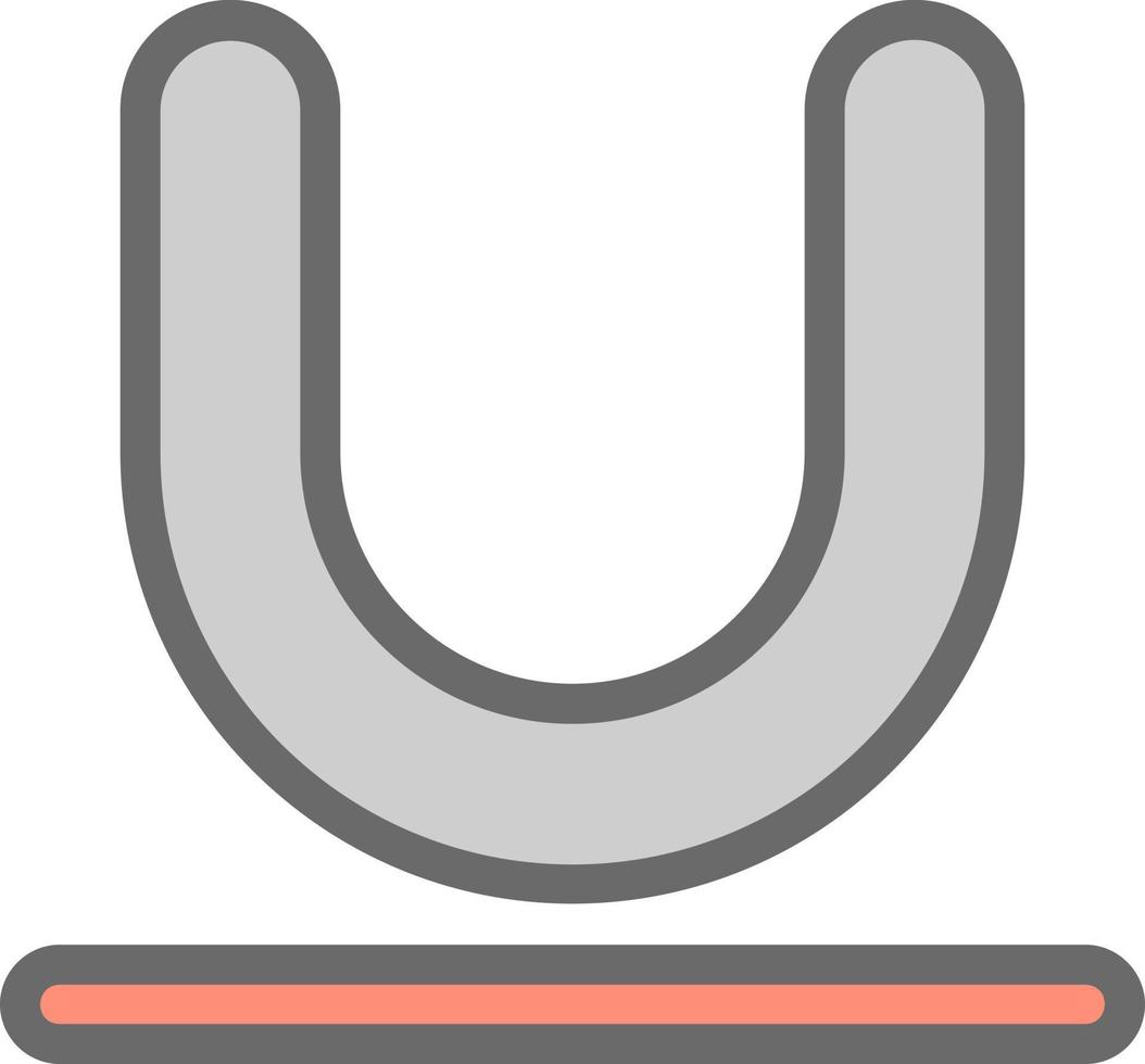Underline Vector Icon Design