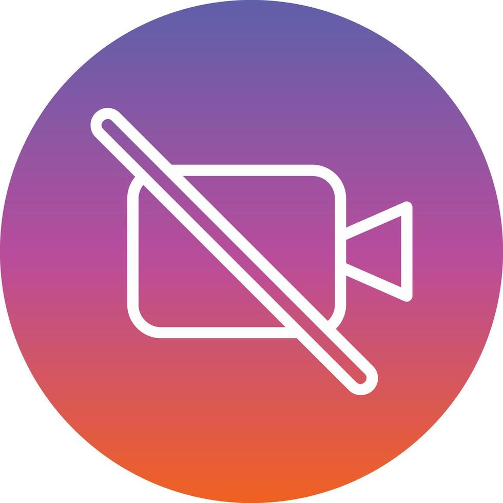 Video Off Vector Icon Design