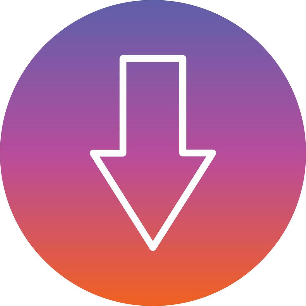 Down Vector Icon Design