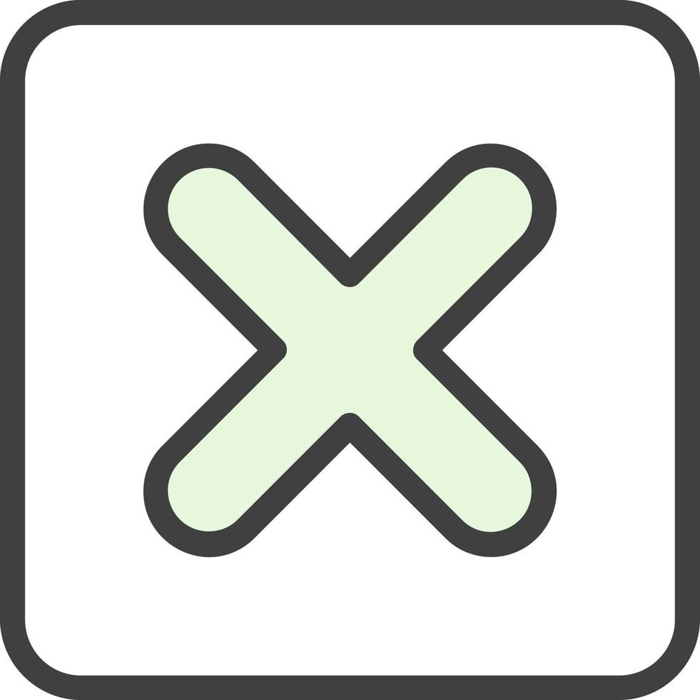 Square x Vector Icon Design