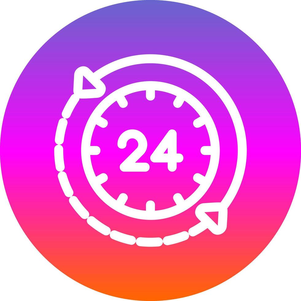 24 Hours Vector Icon Design