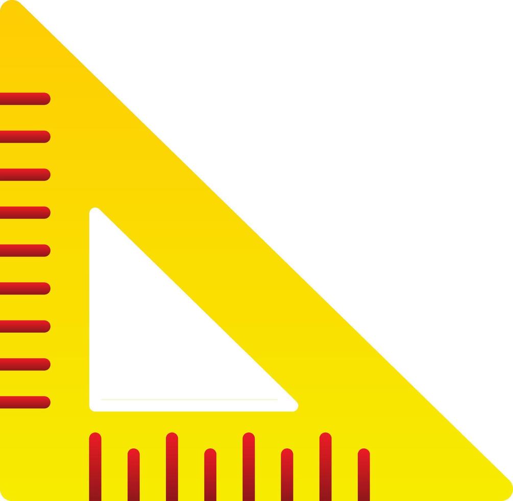 Triangular Ruler Vector Icon Design