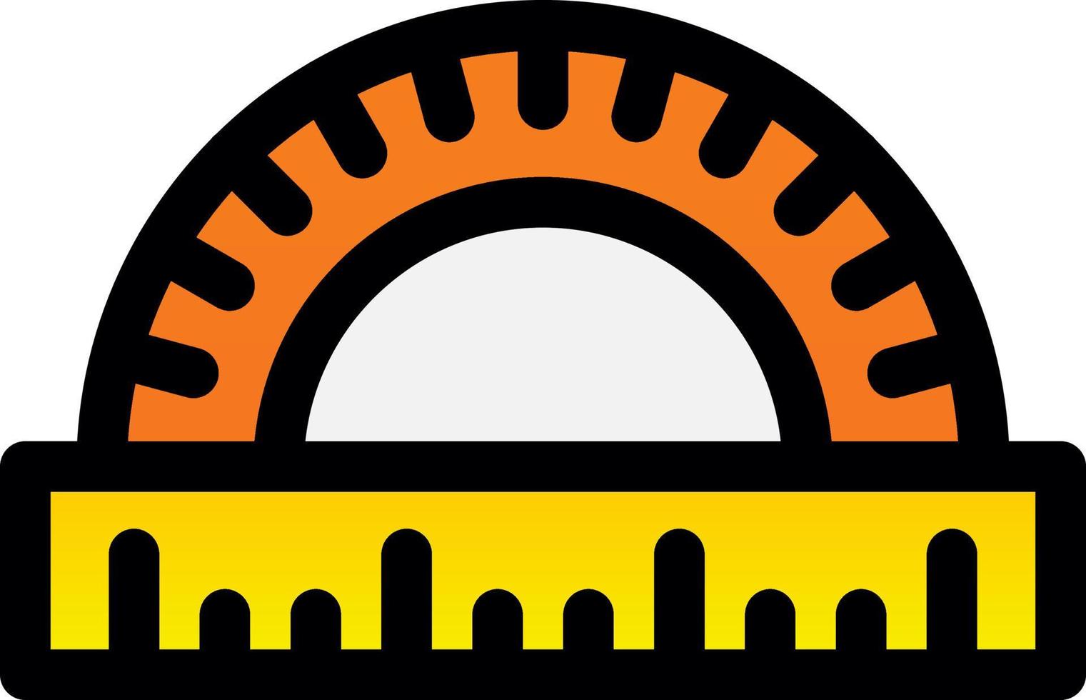 Protractor Vector Icon Design