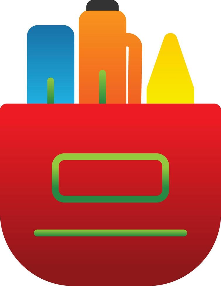 Pencil Case Vector Icon Design