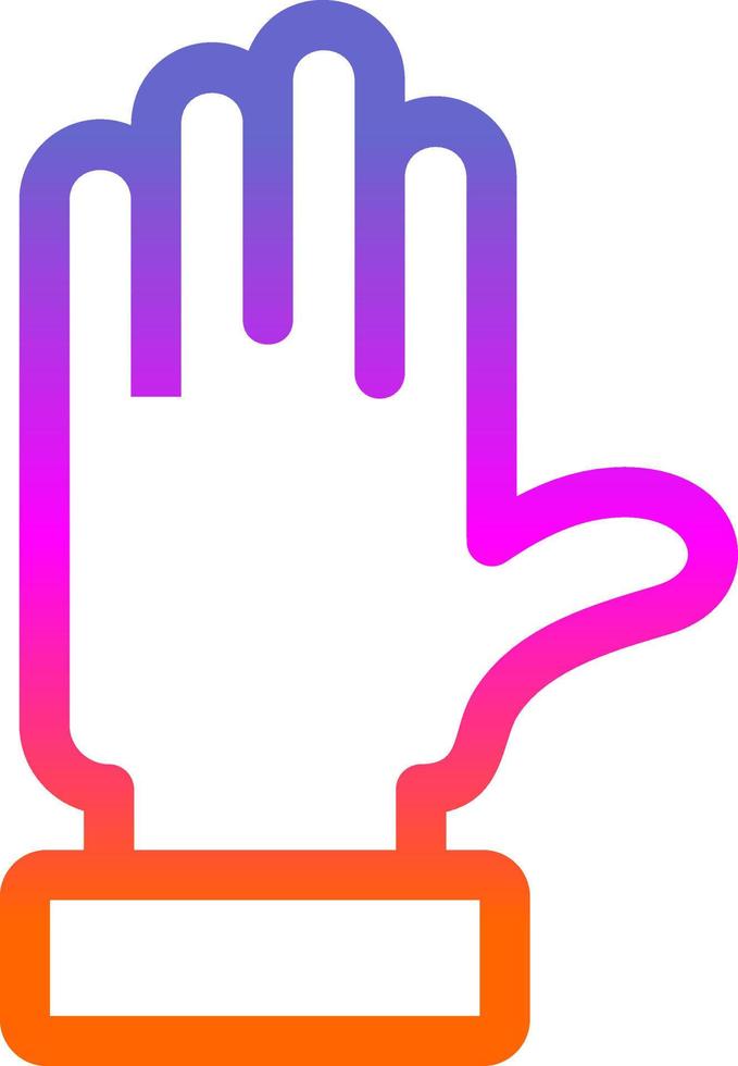 Raise Hand Vector Icon Design