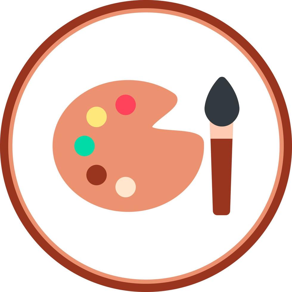 Paint Palette Vector Icon Design