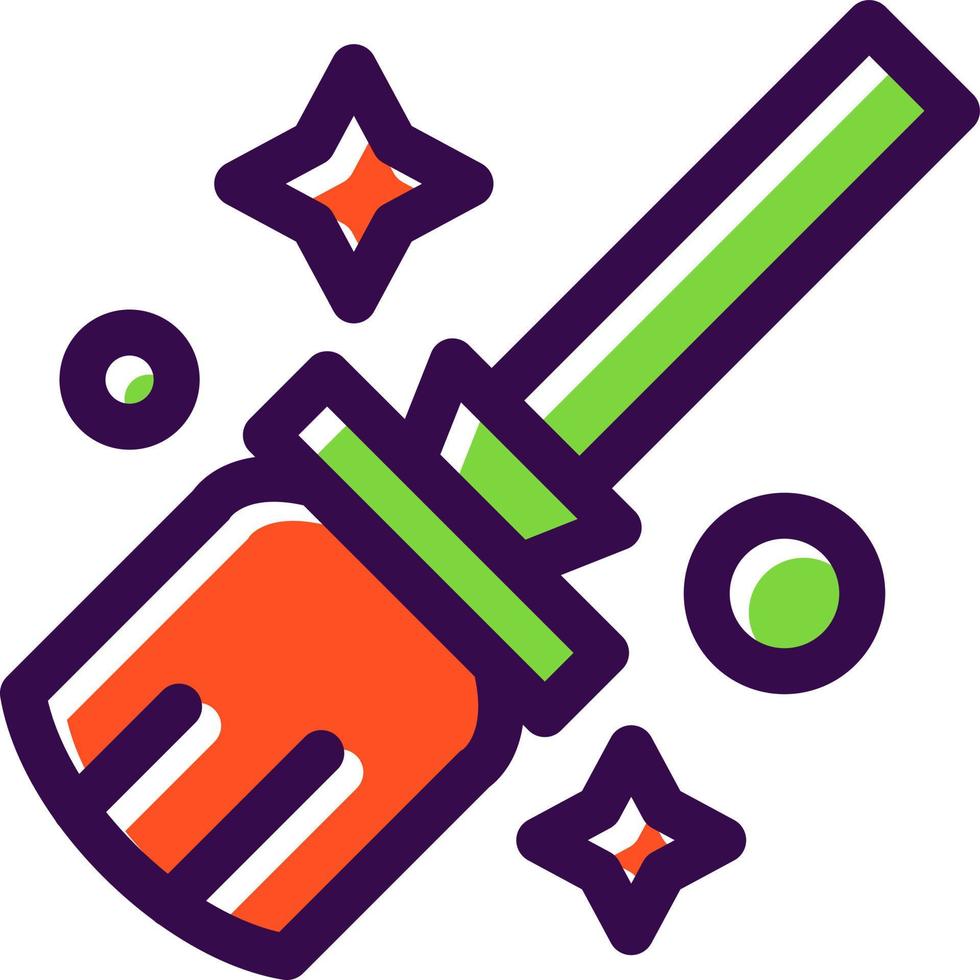 Flying Broom Vector Icon Design