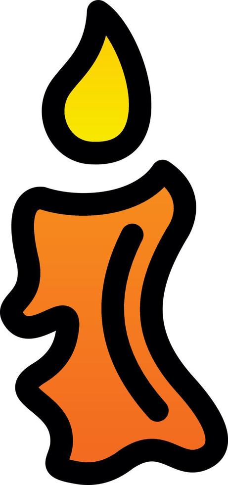 Scary Candle Vector Icon Design
