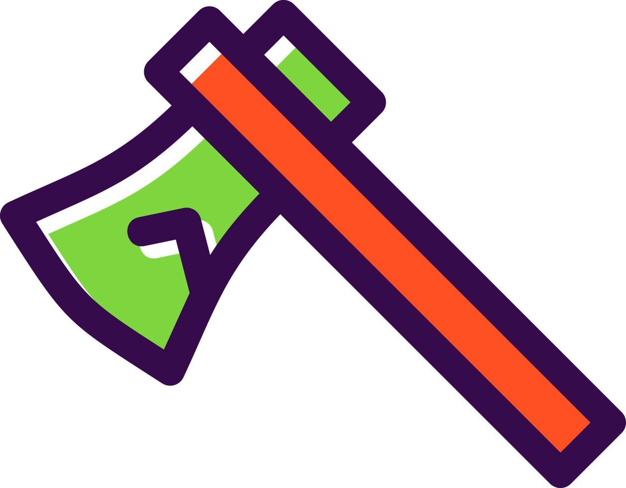 Halloween Axe Vector Icon Design