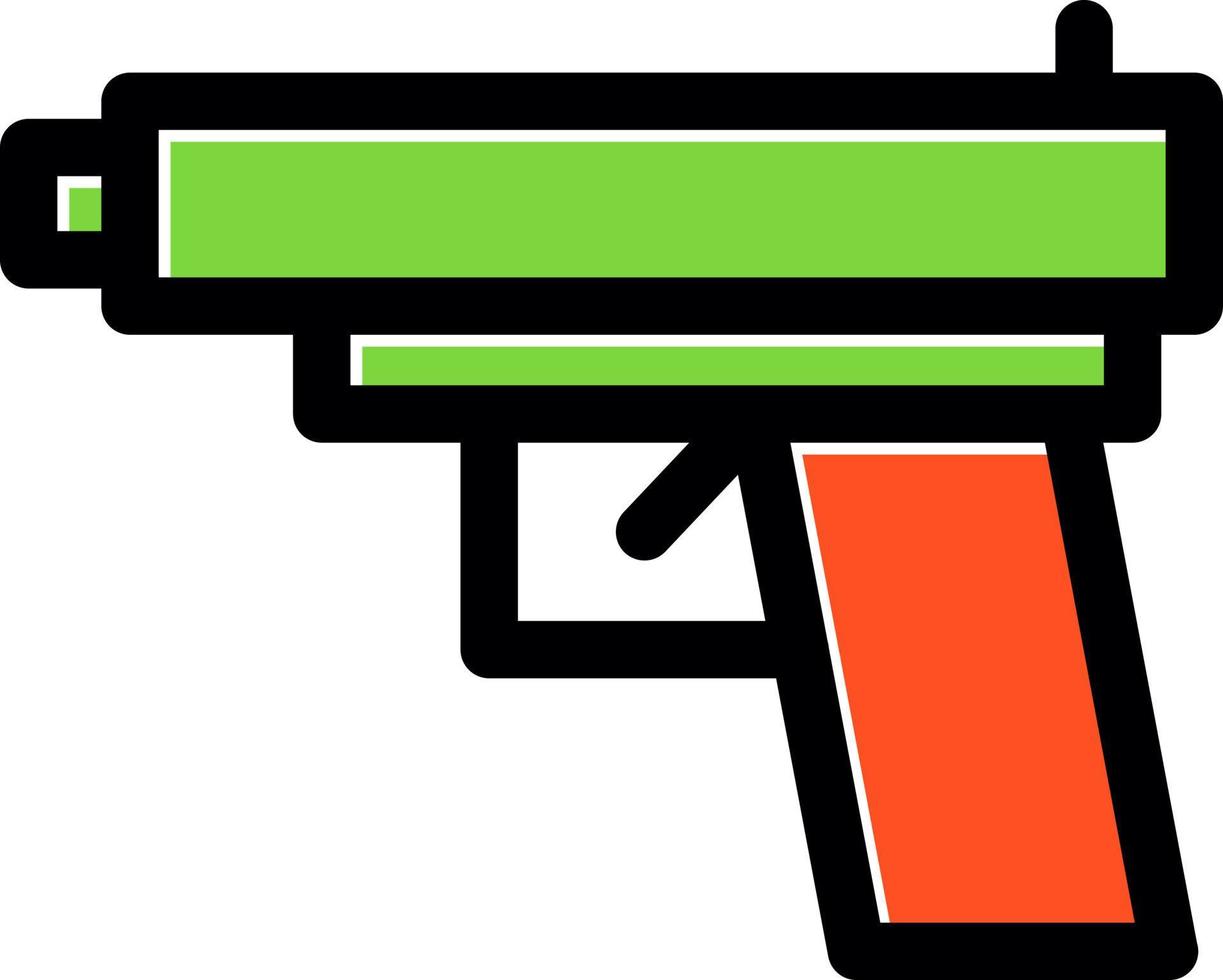 diseño de icono de vector de línea de pistola de juego