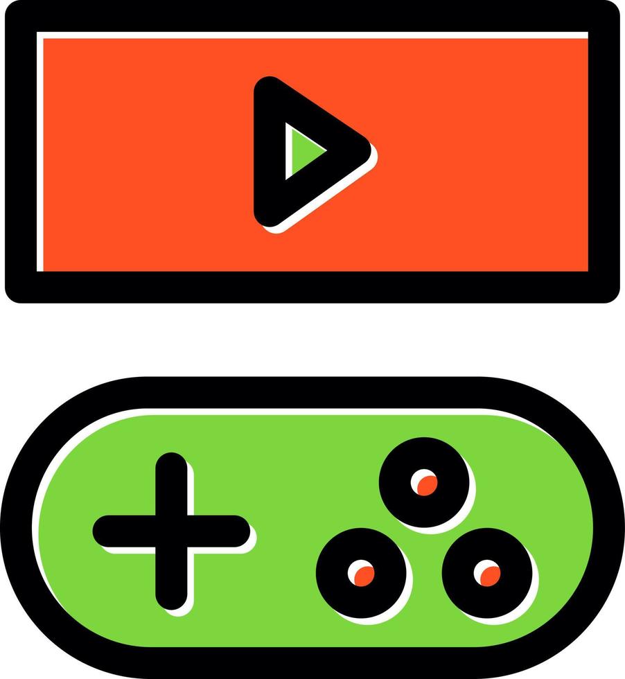 Game Streaming Line Vector Icon Design