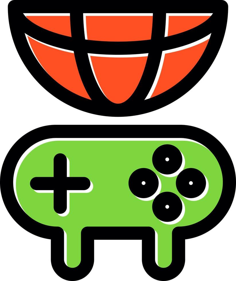 Global Gaming Line Vector Icon Design