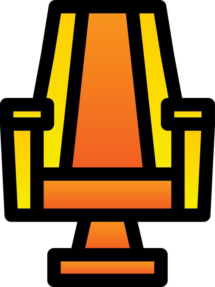 Gaming Chair Line Vector Icon Design