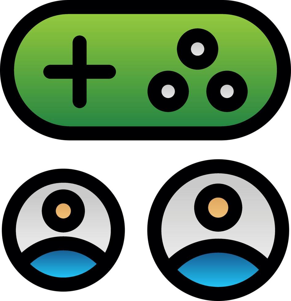 Game Viewers Line Vector Icon Design