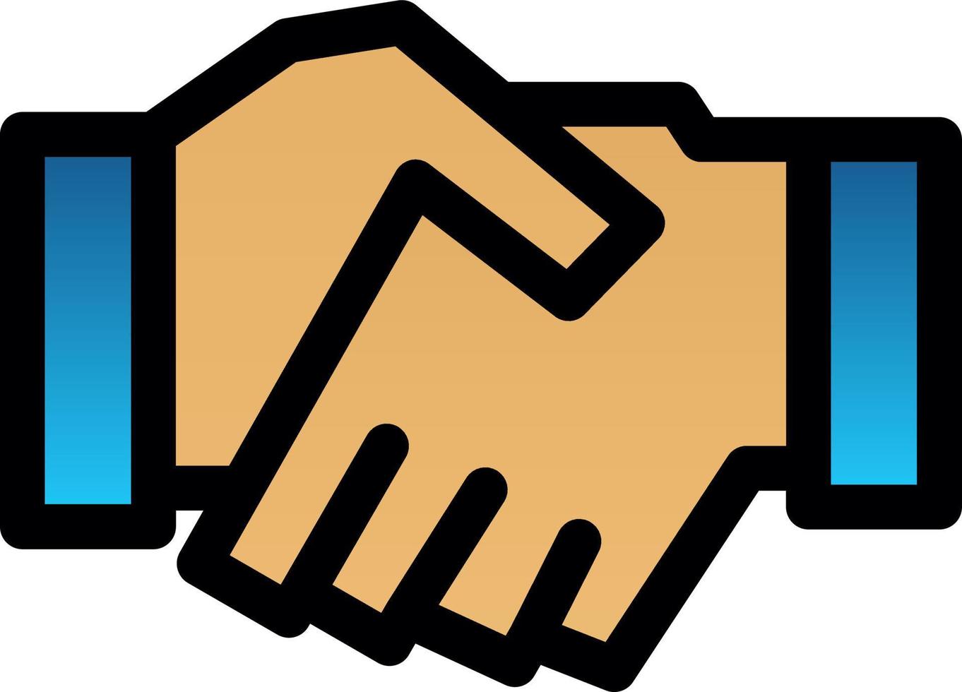 Game Handshake Line Vector Icon Design