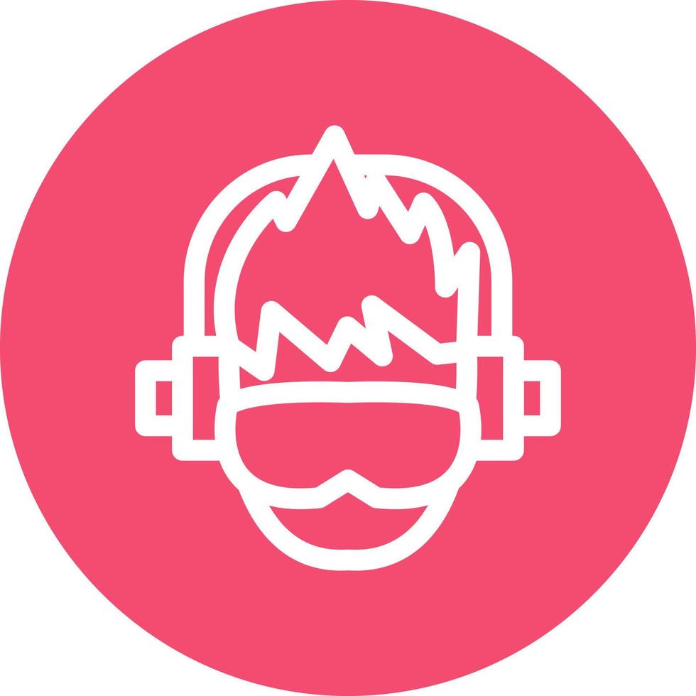 Gamer Line Vector Icon Design