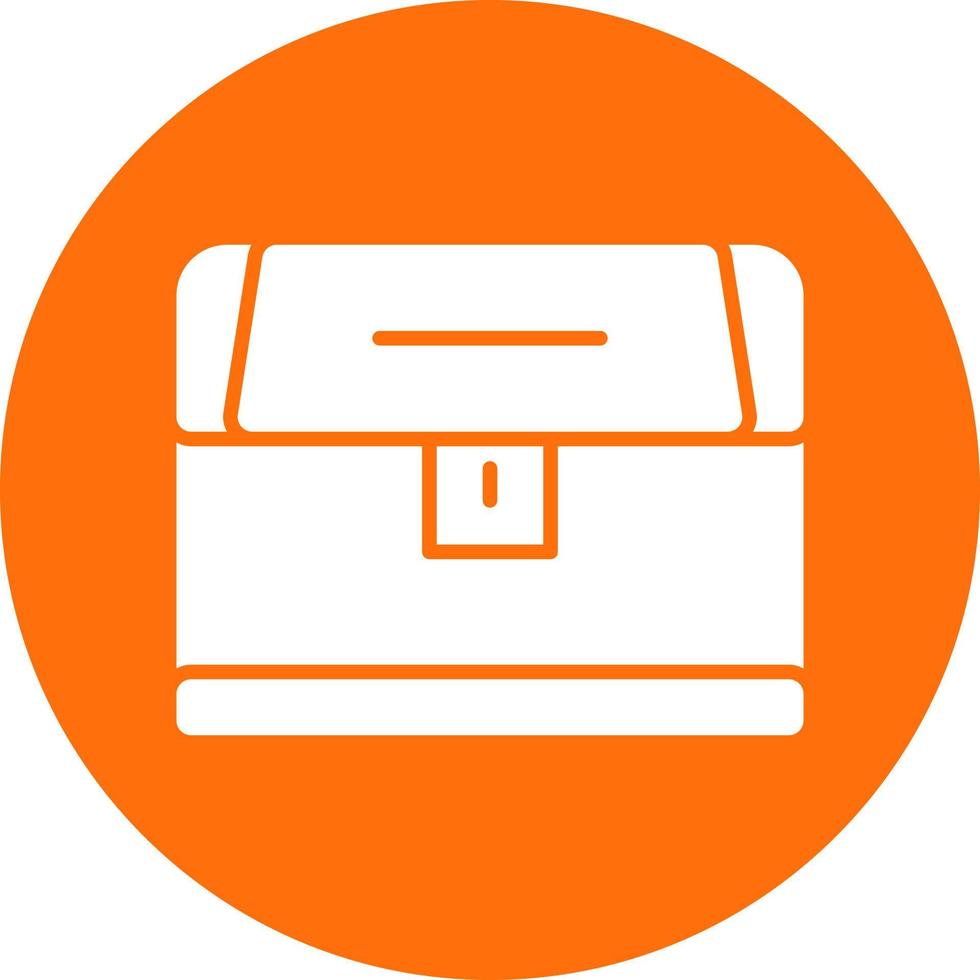 Treasure Chest Line Vector Icon Design