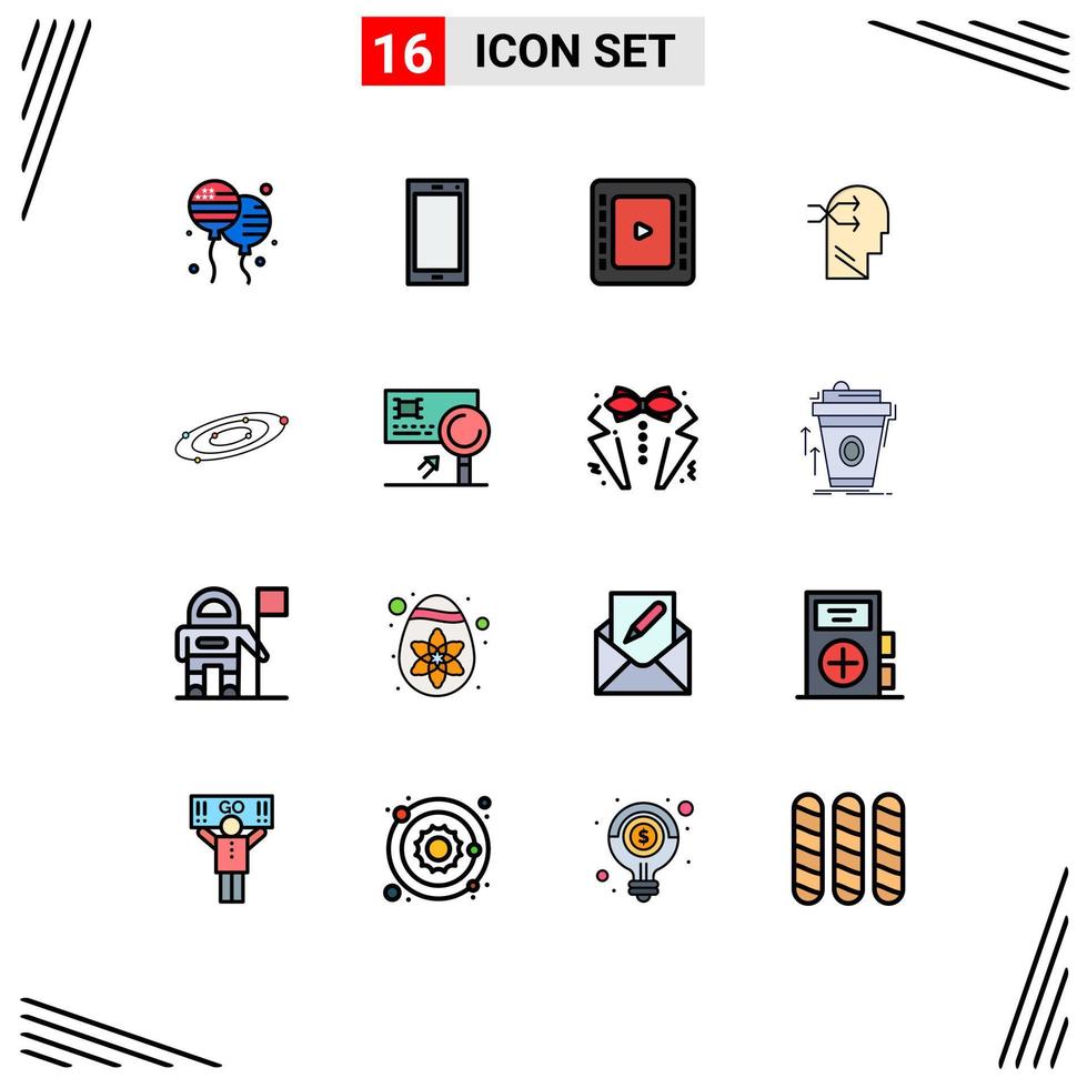 16 Creative Icons Modern Signs and Symbols of astronomy thinking iphone brian mental chang Editable Creative Vector Design Elements