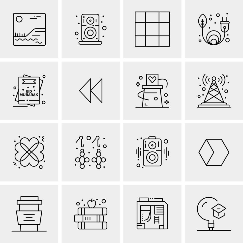 16 Universal Business Icons Vector Creative Icon Illustration to use in web and Mobile Related project