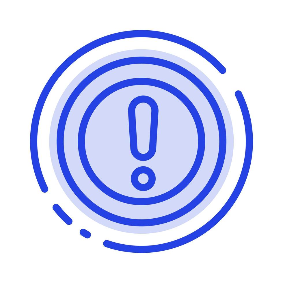 About Info Note Question Support Blue Dotted Line Line Icon vector