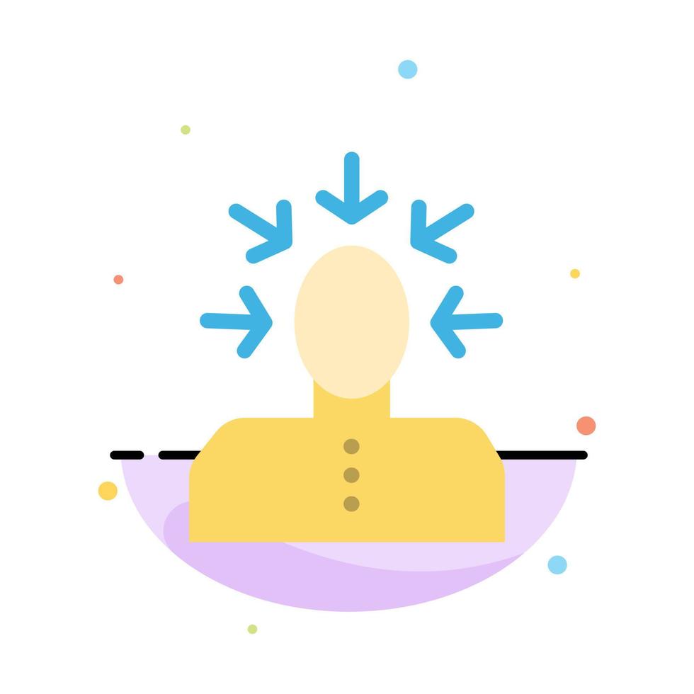 Choice Choosing Criticism Human Person Abstract Flat Color Icon Template vector