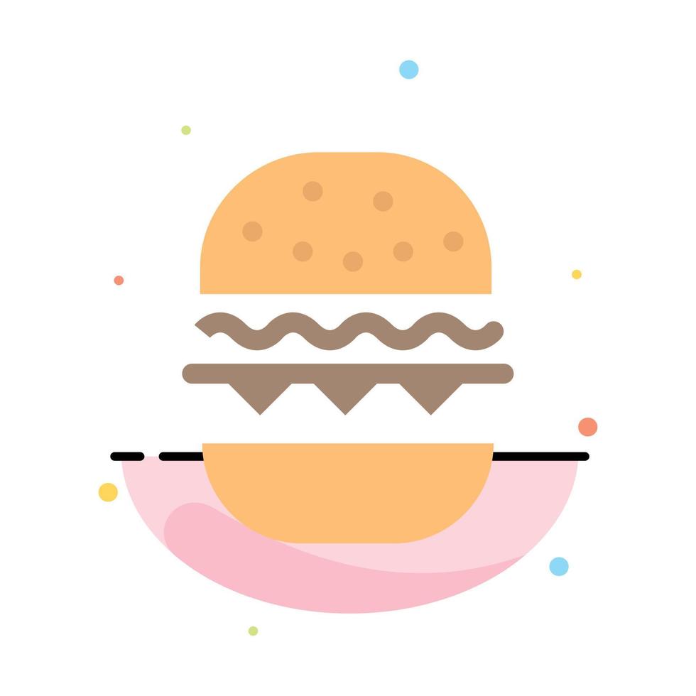 Burger Food Eat Canada Abstract Flat Color Icon Template vector