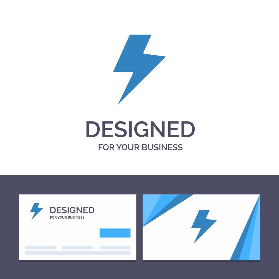 Creative Business Card and Logo template Power Charge Electric Vector Illustration