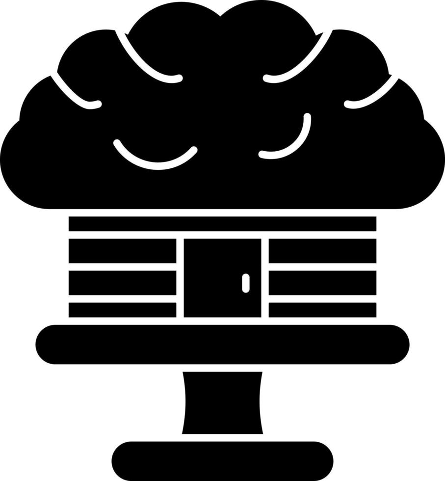 Tree House Vector Icon Design