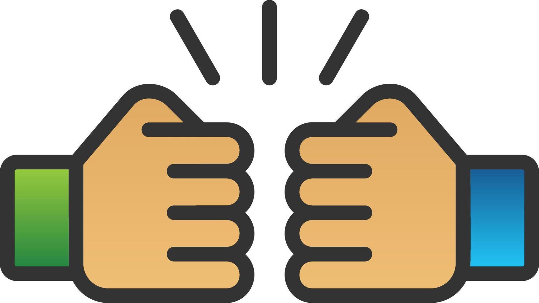 Fist Bump Vector Icon Design