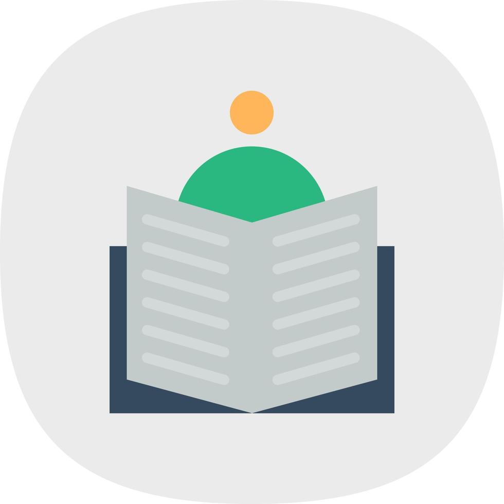 Book Reader Vector Icon Design
