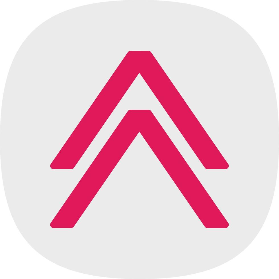 Angle Double Up Vector Icon Design