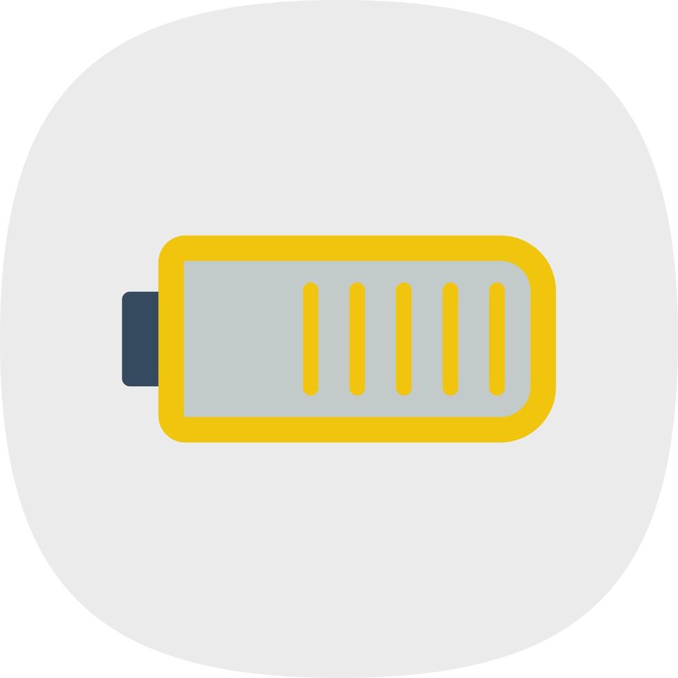Battery Three Quarters Vector Icon Design