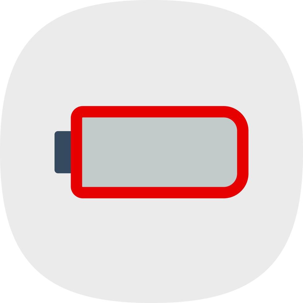 Battery Empty Vector Icon Design