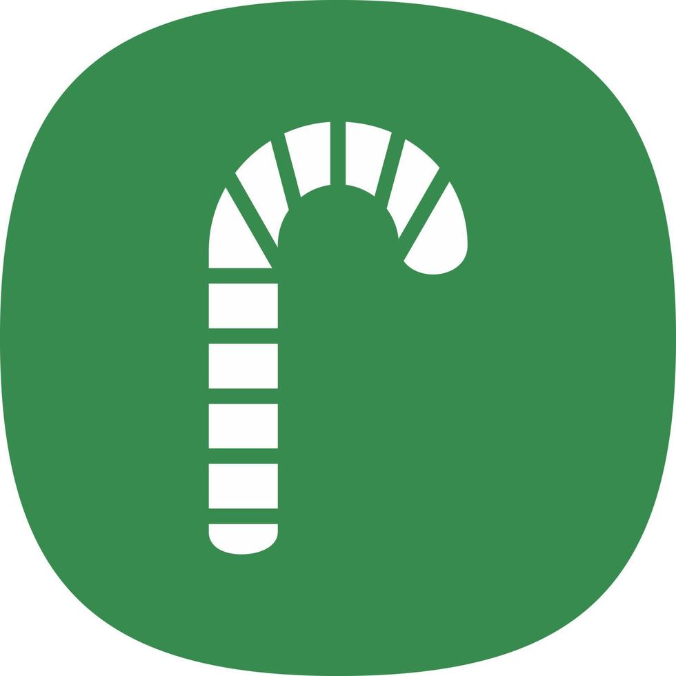 Candy Cane Vector Icon Design