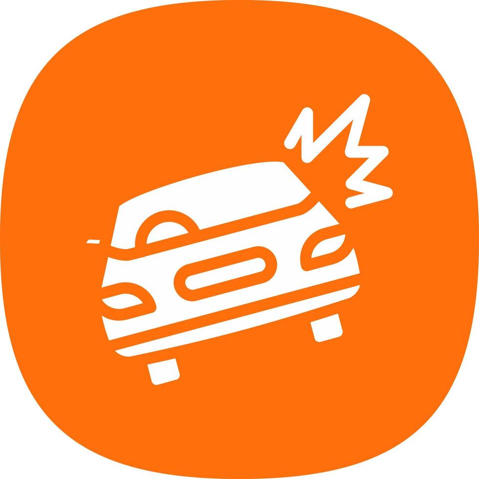 diseño de icono de vector de accidente de coche