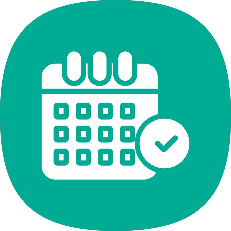 diseño de icono de vector de verificación de calendario