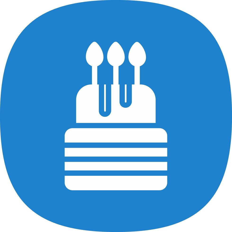 diseño de icono de vector de pastel de cumpleaños