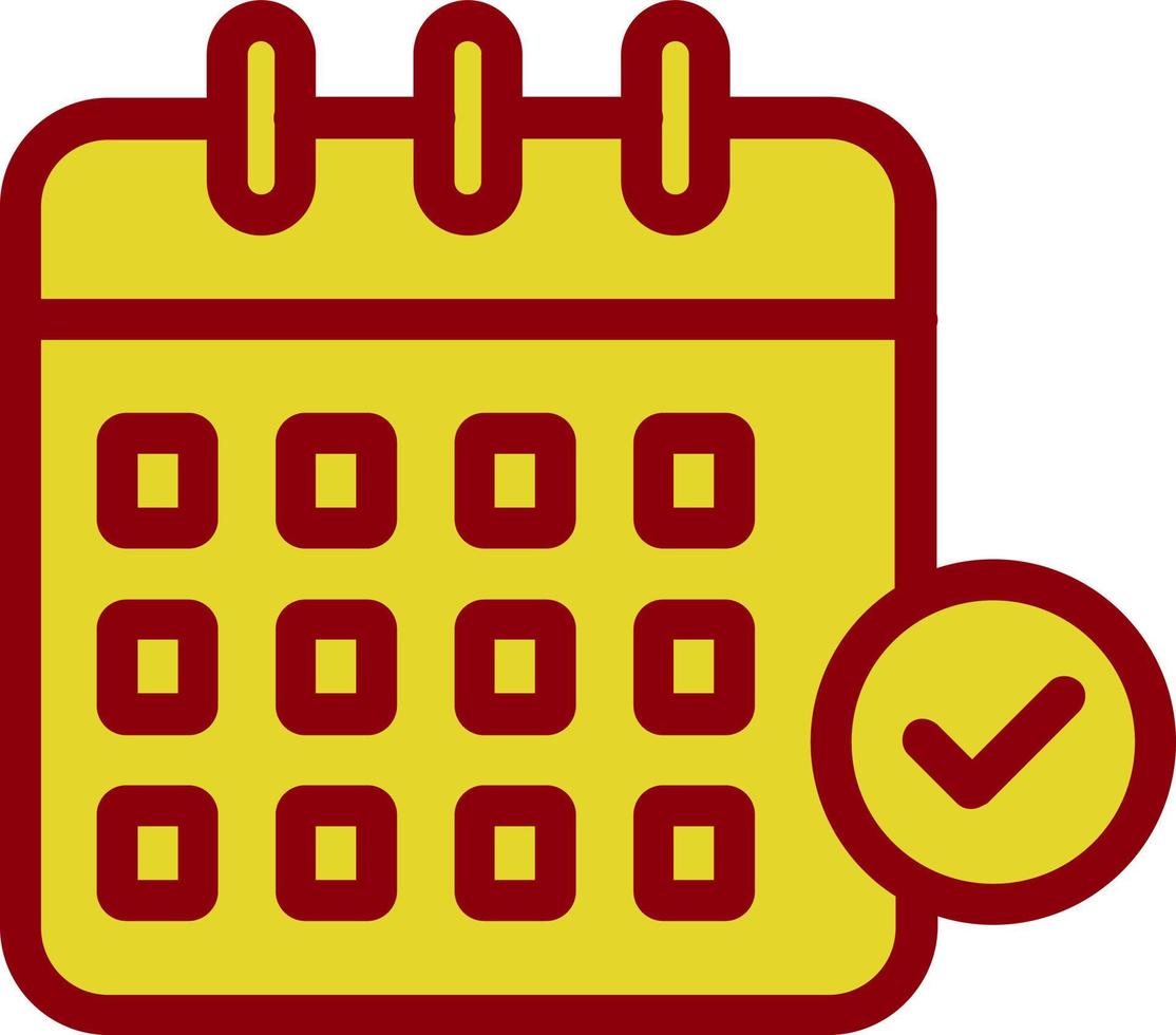 Calendar Check Vector Icon Design