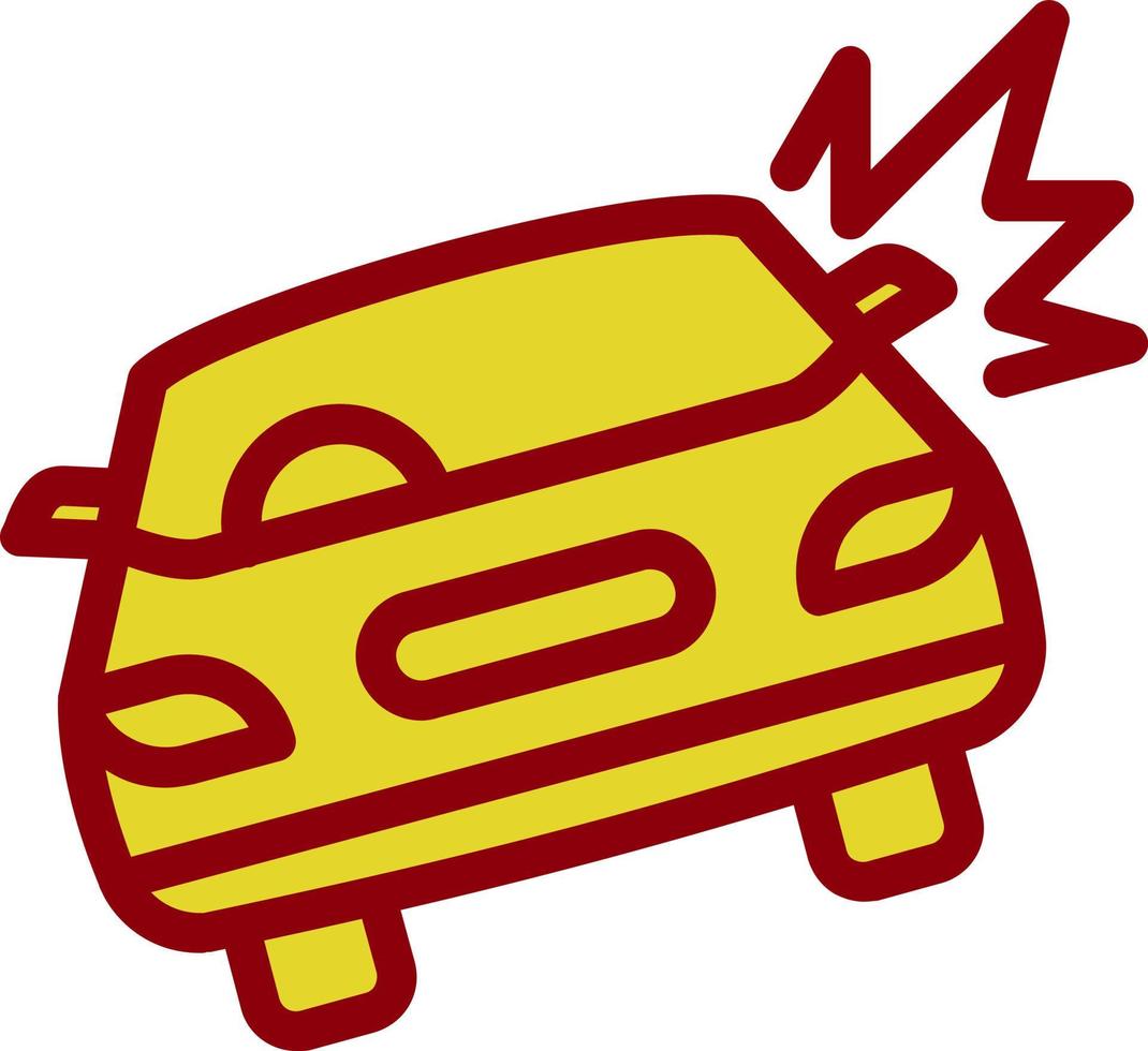 diseño de icono de vector de accidente de coche