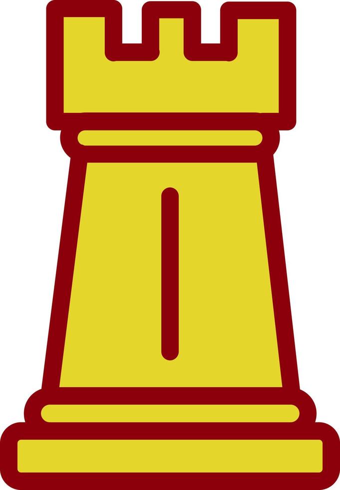 diseño de icono de vector de torre de ajedrez