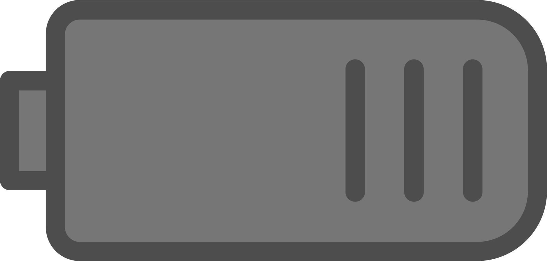 Battery Quarter Vector Icon Design
