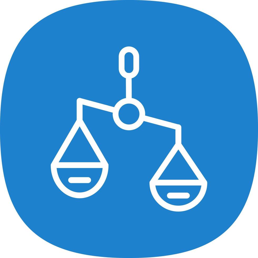 Balance Scale Right Vector Icon Design
