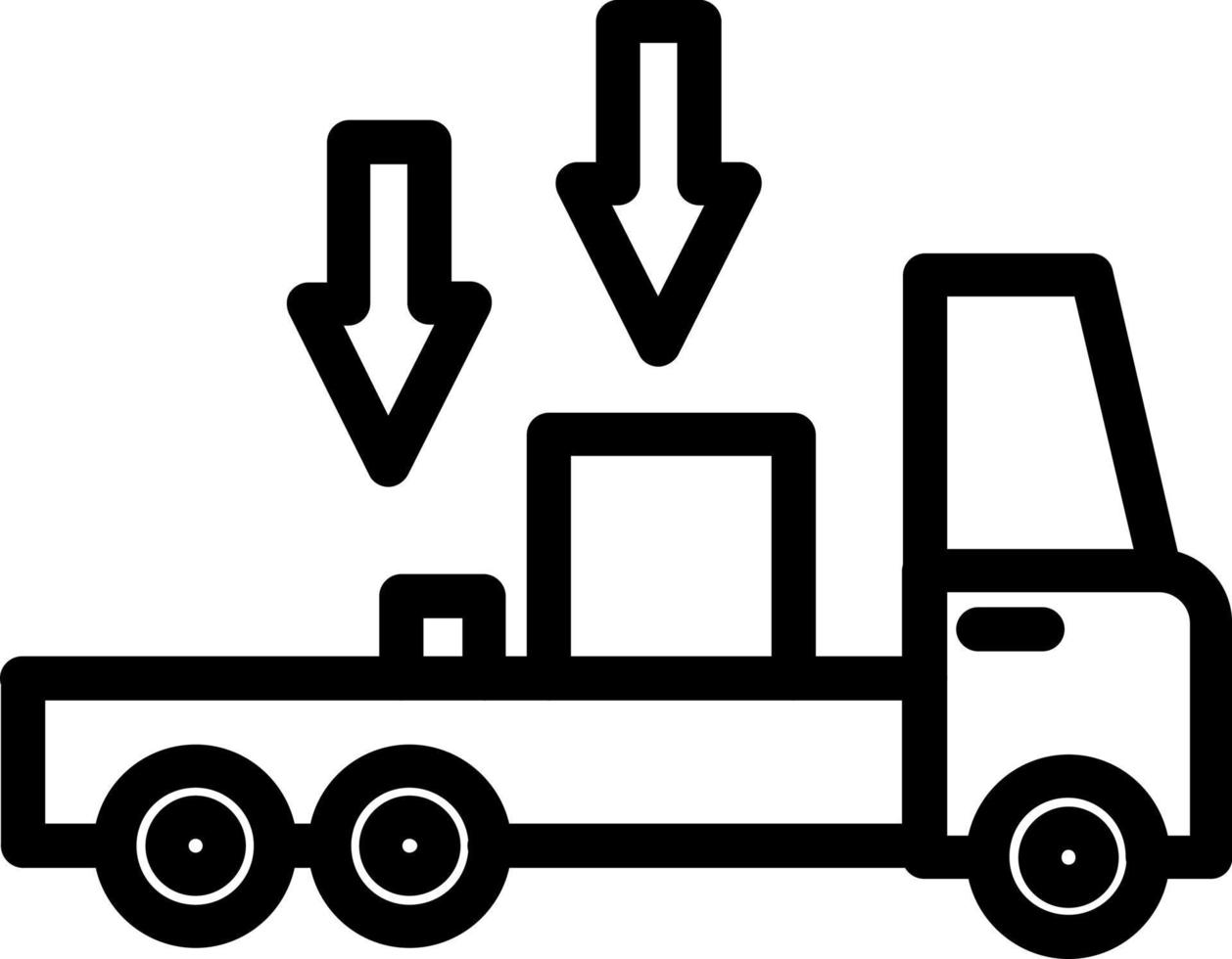 Truck Loading Vector Icon Design