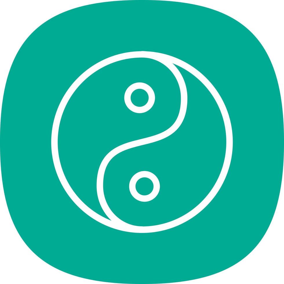 Yin Yang Vector Icon Design