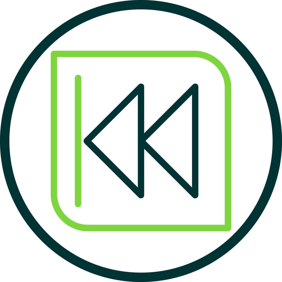 Backward Vector Icon Design