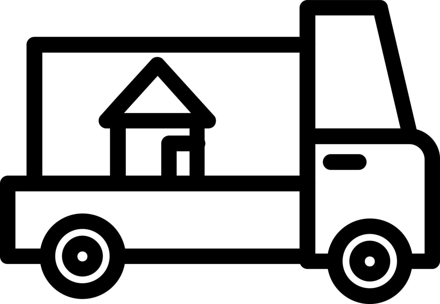 Truck Moving Vector Icon Design
