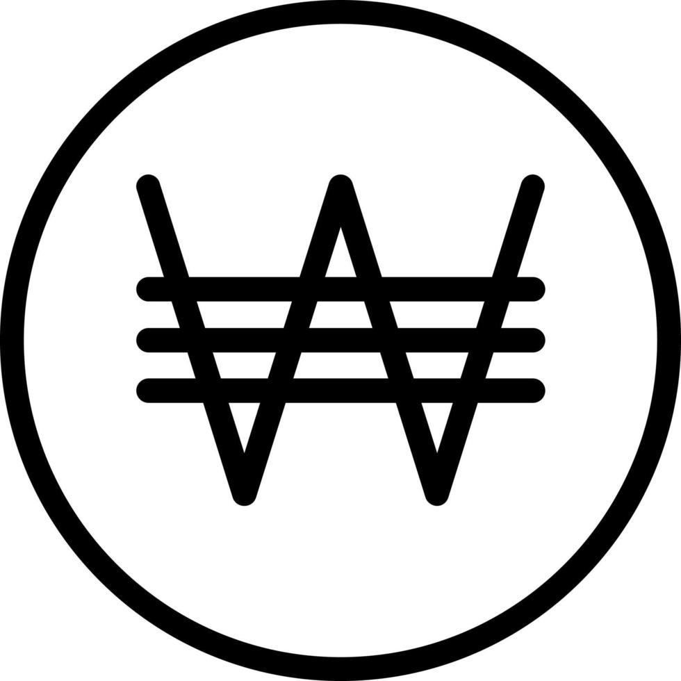 Won Sign Vector Icon Design
