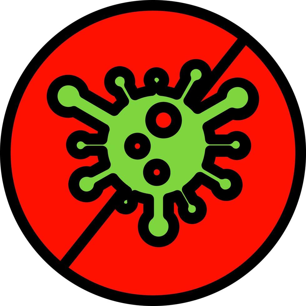 Virus Slash Vector Icon Design