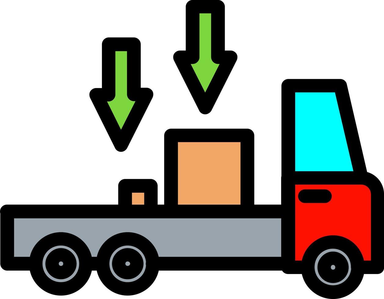 Truck Loading Vector Icon Design