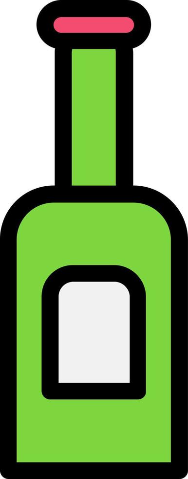 Wine Bottle Vector Icon Design